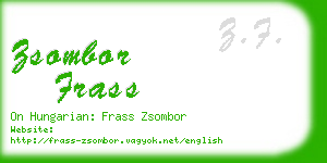 zsombor frass business card